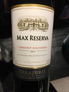 Errazuriz Max Reserva Cabernet Sauvignon 2014